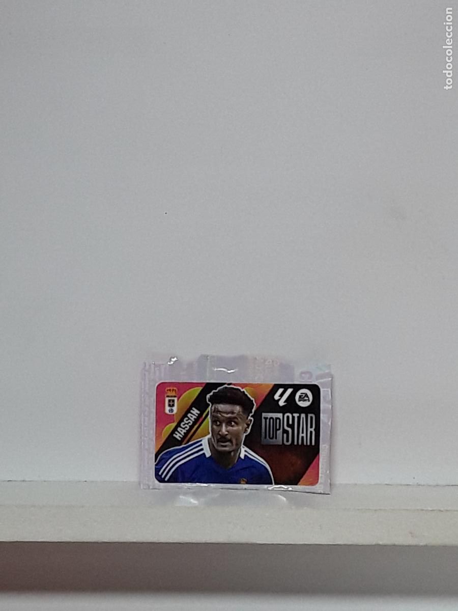 Coleccionismo cromos antiguos: LALIGA ESTE 2025 2026 EA SPORTS 25 26 ALBUM PANINI LIGA N OVIEDO CHICLE TOPSTAR TOP STAR HASSAN