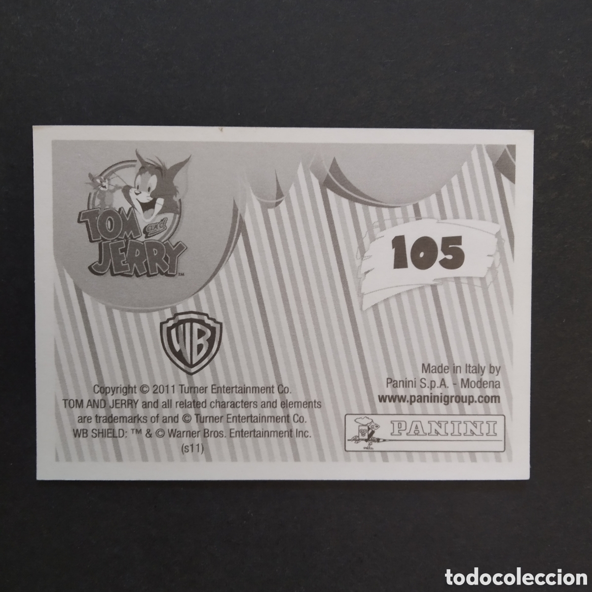 Coleccionismo cromos antiguos: CROMO - N&ordm; 105 - TOM Y JERRY - PANINI - A&Ntilde;O 2011 - Foto 2