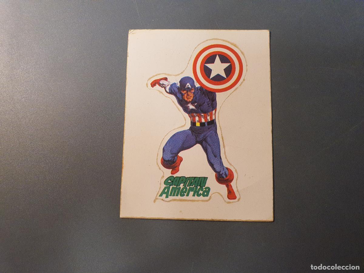 Coleccionismo cromos antiguos: CROMO ADHESIVO CALCOMANIAS ORTEGA MARVEL COMICS CAPITAN AMERICA