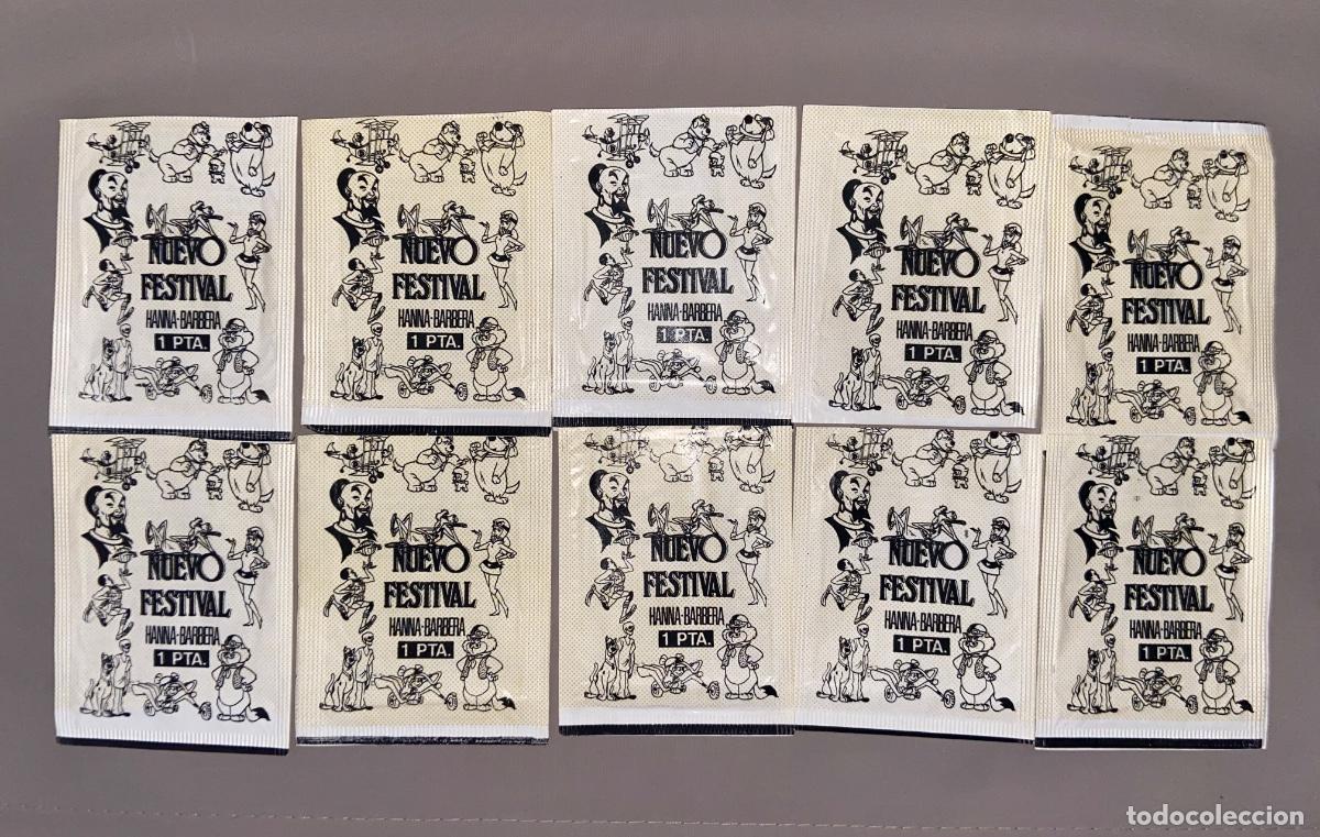Coleccionismo cromos antiguos: ANTIGUO LOTE DE 10 SOBRES VACIOS DE CROMOS &ldquo; NUEVO FESTIVAL HANNA BARBERA FHER 1973