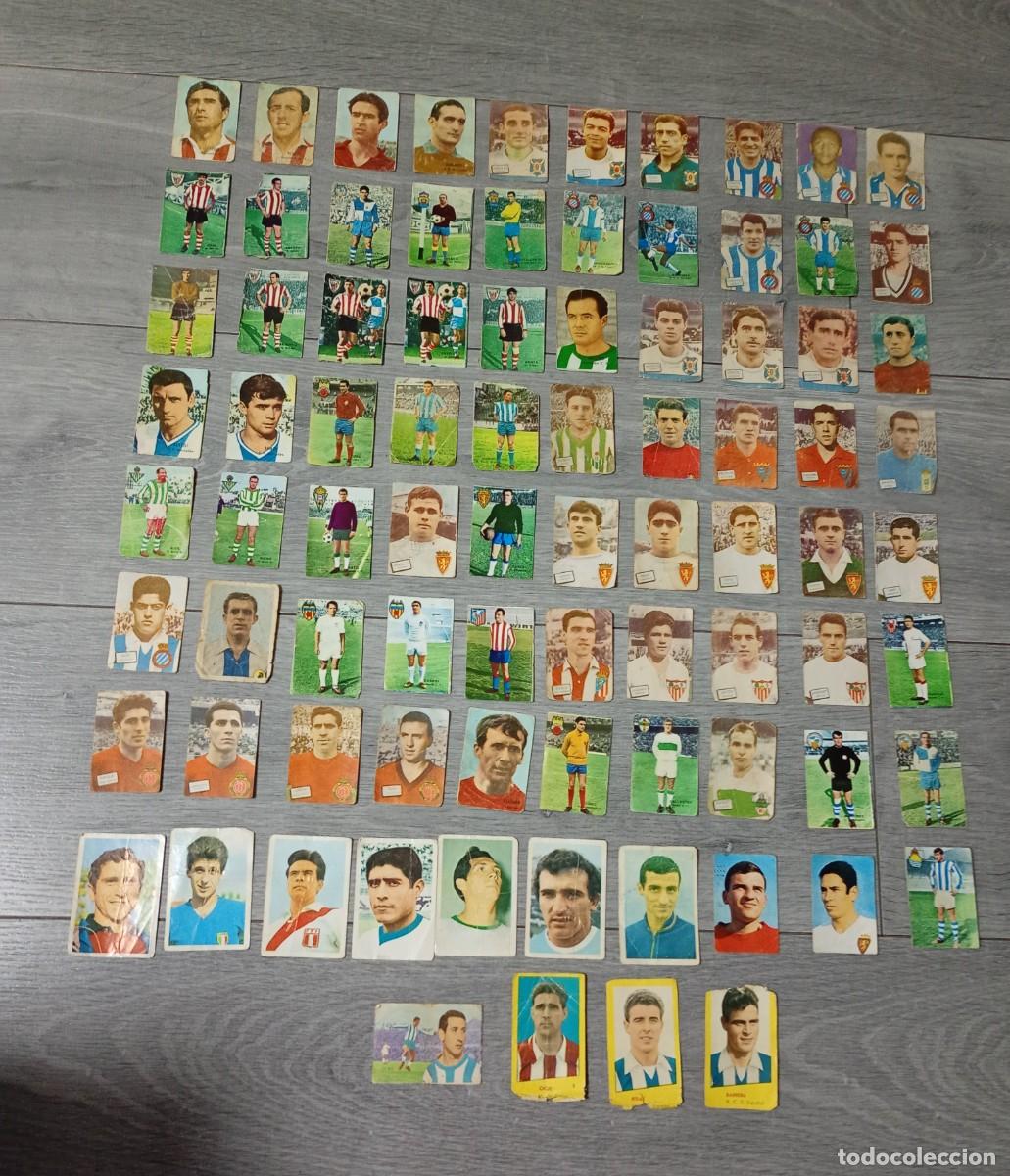 Collezionismo Figurine antiche: Lote de ochenta cromos de f&uacute;tbol antiguos de los a&ntilde;os 60 variados