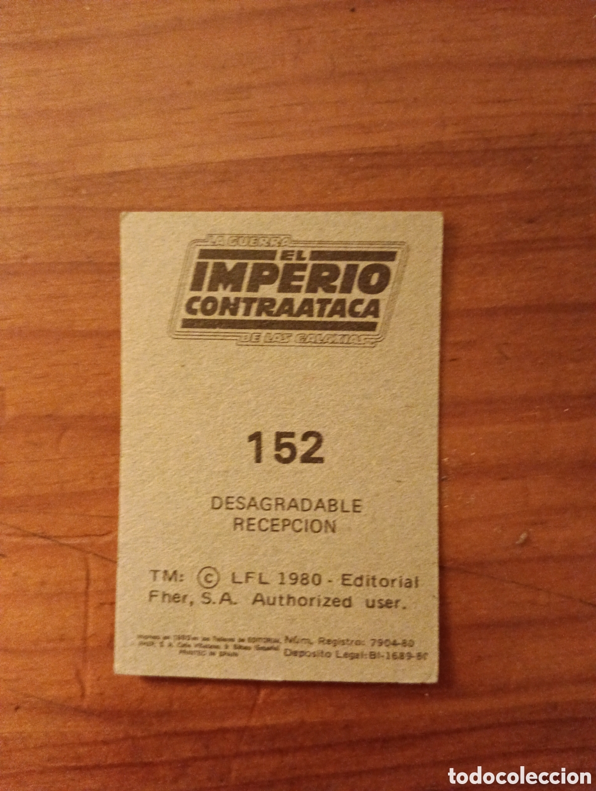 Coleccionismo cromos antiguos: El Imperio contraataca star wars cromo n&ordm; 152 - Foto 2