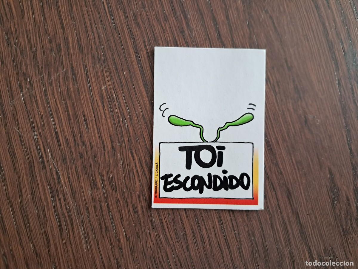 Coleccionismo cromos antiguos: CROMO ADHESIVO DE BOLLYCAO BOLLY TOIS SIN PEGAR con trasera toy TOI 17, TOI ESCONDIDO.