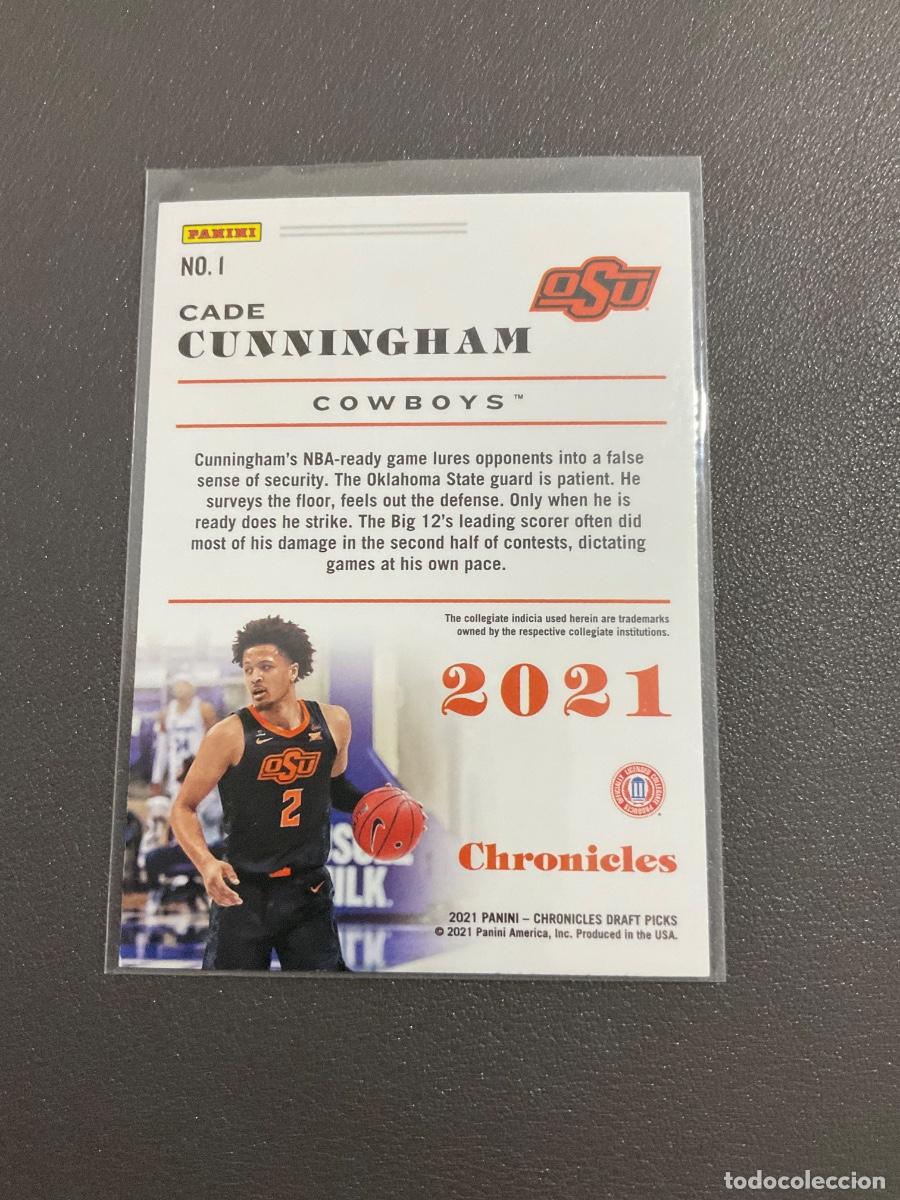 Coleccionismo cromos antiguos: 2021 NBA Panini Chronicles Draft Picks - CADE CUNNINGHAM - OKLAHOMA STATE - Foto 2
