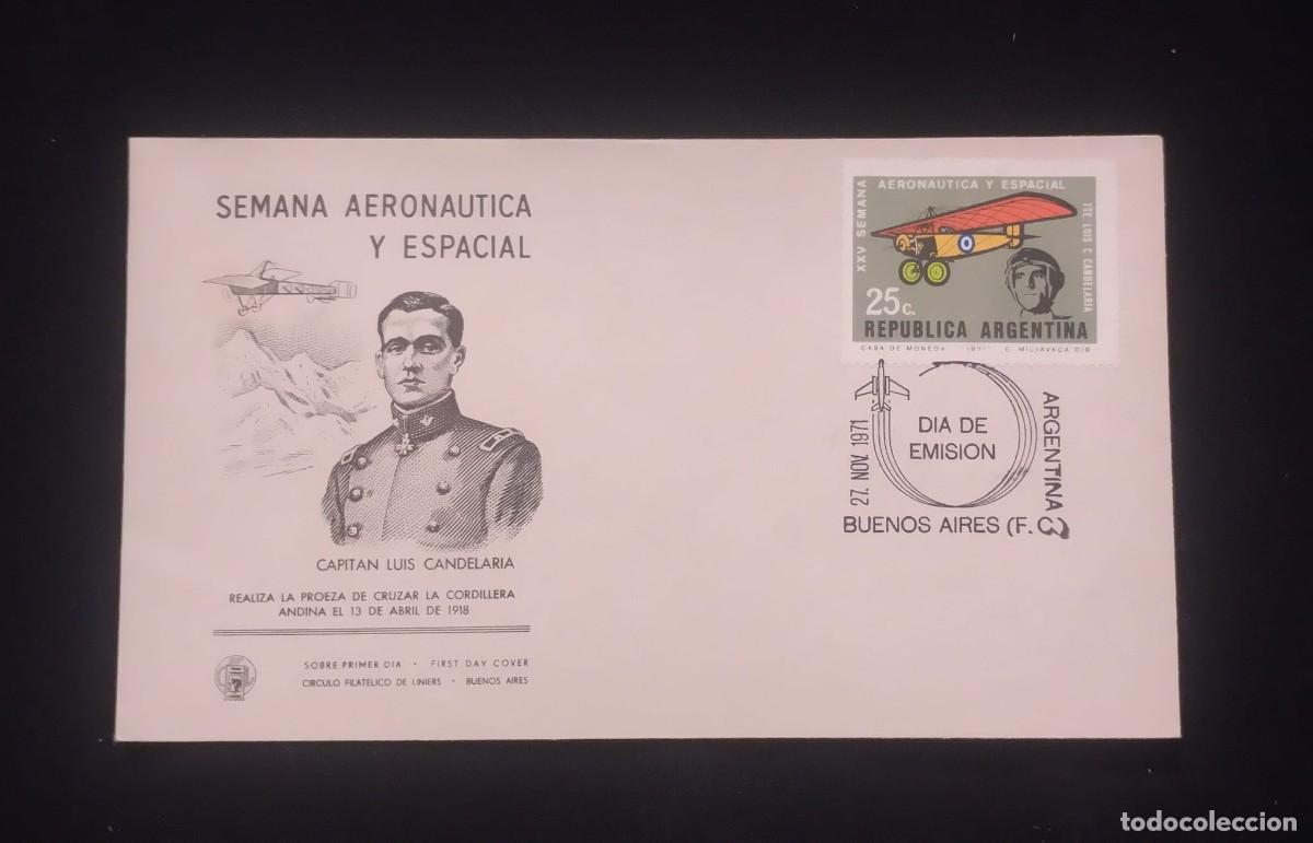 Coleccionismo cromos antiguos: TS) 1971 ARGENTINA, FDC,WITH THE 25TH AERONAUTICS AND SPACE WEEK,XF.