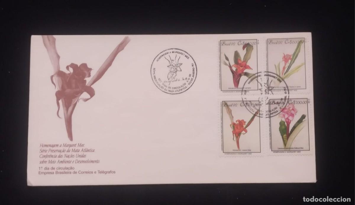 Coleccionismo cromos antiguos: TS) 1992 BRAZIL, FDC,WITH THE ONU CONFERENCE ON ENVIRONMENT AND DEVELOPMENT AND PROTECTION OF THE AT