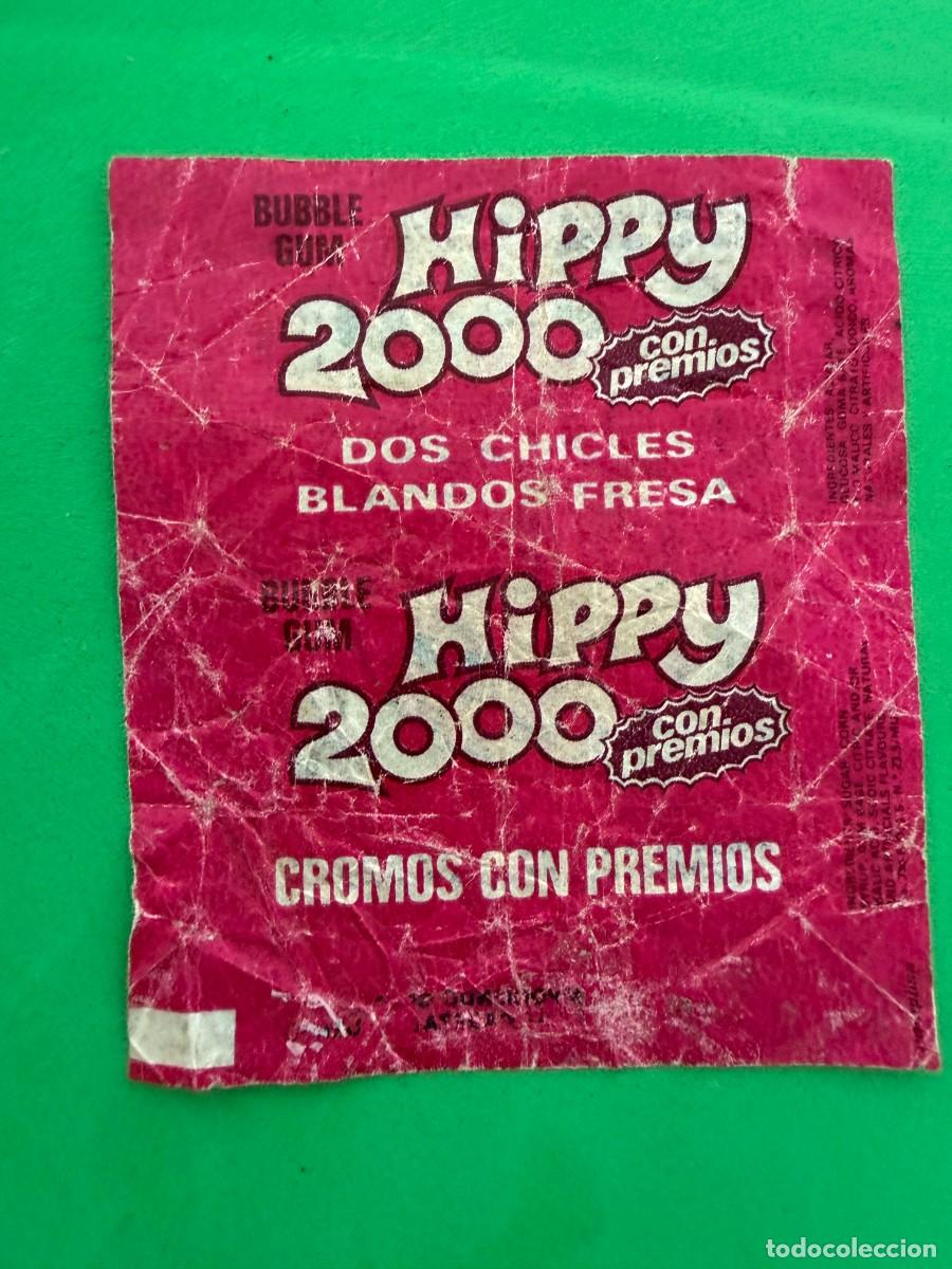 Coleccionismo cromos antiguos: Envoltorio chicle blando fresa - Hippy 2000