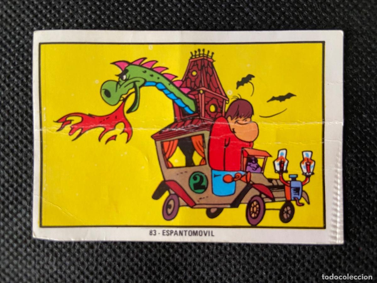 Collectionnisme Cartes &agrave; collectionner anciennes: ANTIGUO CROMO 83 &ldquo; COCHE ESPANTAMOVIL&ldquo; NUEVO FESTIVAL HANNA BARBERA FHER 1973