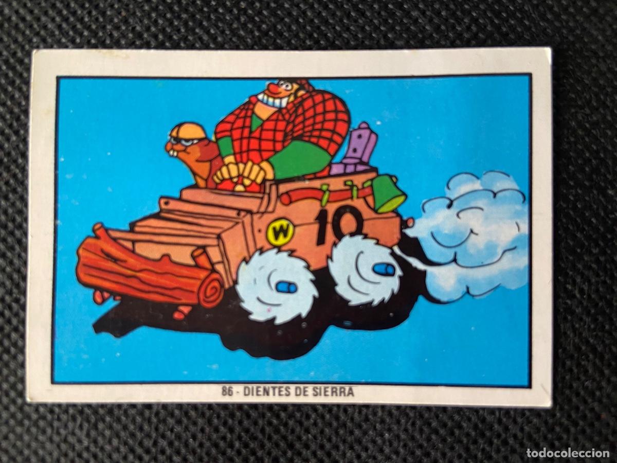 Coleccionismo cromos antiguos: ANTIGUO CROMO 86 &ldquo; COCHE DIENTES DE SIERRA &ldquo; NUEVO FESTIVAL HANNA BARBERA FHER 1973