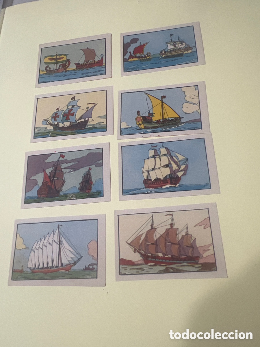 Coleccionismo cromos antiguos: C2302. serie 4: navegaci&oacute;n a vela. 8 cromos