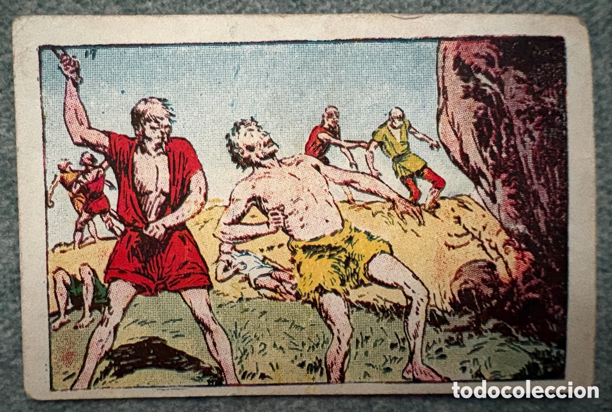 Sammeln alte Sammelbilder: (L264) CROMO ANTIGUO PIRATAS &ndash; ESCENA DE TESORO Y MATANZA &ndash; TEXTO HIST&Oacute;RICO &ndash; 5,5 X 8,5 CM