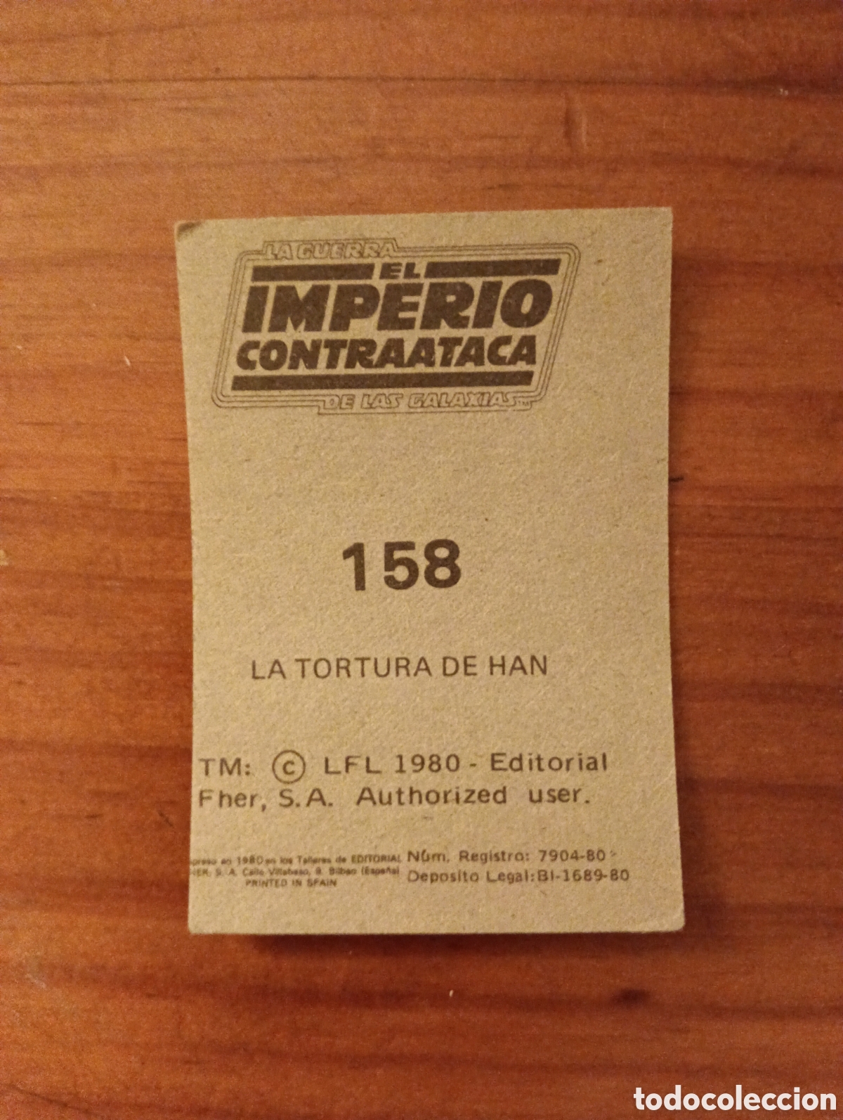 Coleccionismo cromos antiguos: Cromo de El Imperio Contraataca, 158 - Foto 2