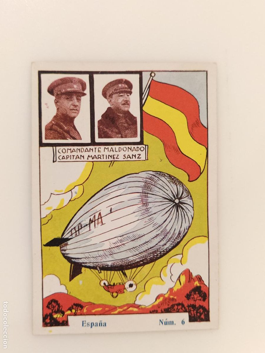 Coleccionismo cromos antiguos: COMANDANTE MALDONADO Y CAPITAN MARTINEZ SANZ - CROMO ANTIGUO -VER FOTOS-(116.709)