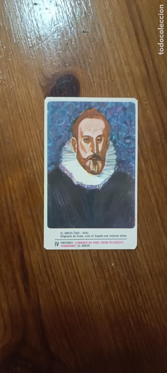 Coleccionismo cromos antiguos: Carta Milkana EL GRECO trio de ases hombres famosos
