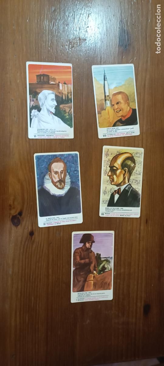 Coleccionismo cromos antiguos: Carta Milkana EL GRECO - ARQUIMEDES - GLENN - MANUEL DE FALLA - NAPOLEON