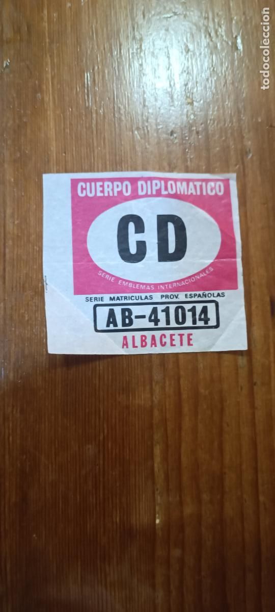 Coleccionismo cromos antiguos: CROMOS DE CHICLES - SERIE MATRICULAS ESPA&Ntilde;OLAS Y EMBLEMAS INTERNACIONALES ALBACETE