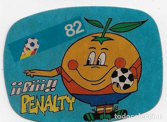 Coleccionismo cromos antiguos: Espa&ntilde;a 82_Pegatina_Naranjito_ Piiiii Penalty