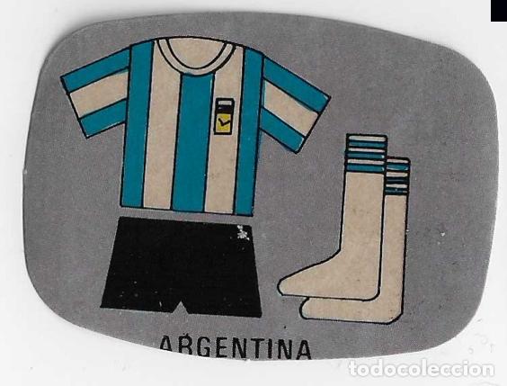 Collectionnisme Cartes &agrave; collectionner anciennes: Espa&ntilde;a 1982_Pegatina_Equipacion Argentina