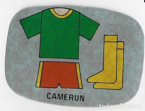 Collectionnisme Cartes &agrave; collectionner anciennes: Espa&ntilde;a 1982_Pegatina_Equipacion Camerun
