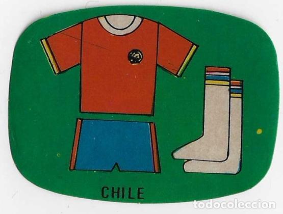 Collectionnisme Cartes &agrave; collectionner anciennes: Espa&ntilde;a 1982_Pegatina_Equipacion Chile
