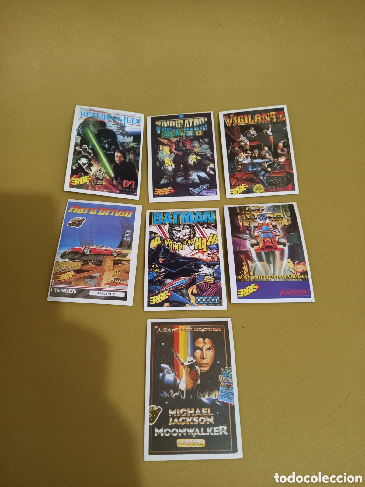 Coleccionismo cromos antiguos: Lote 7 cromos Mix 92 Videojuego retro rarezas. Return of the Jedi, Batman, Moonwalker, Vigilante...