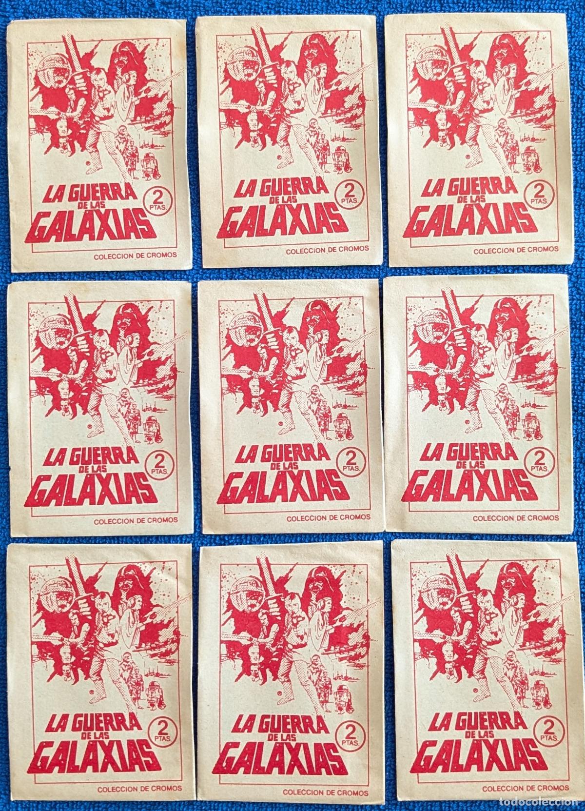 Coleccionismo cromos antiguos: Lote de 9 sobres cerrados de La guerra de las galaxias - Star Wars - Pacosa Dos (1977) &iexcl;Impecables!