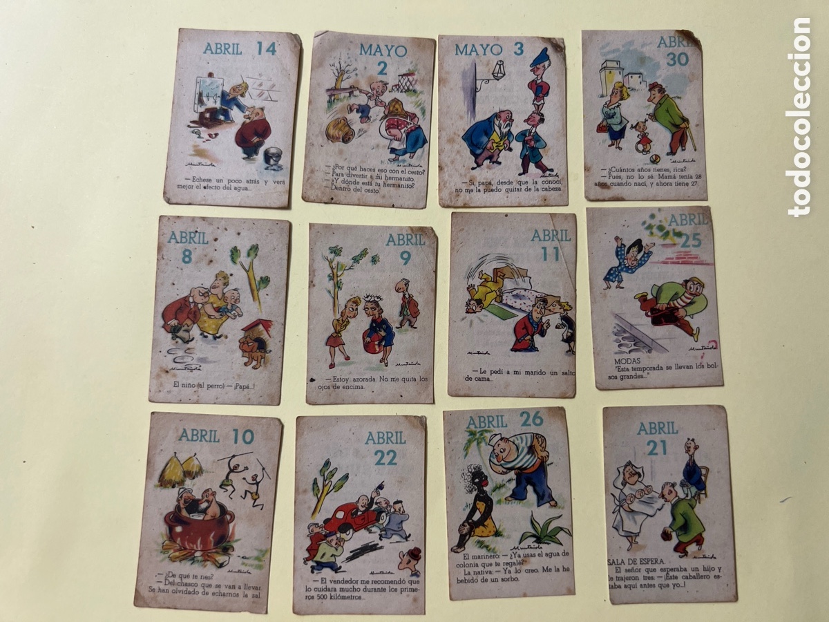 Coleccionismo cromos antiguos: E191. LOTE DE 12 CROMOS - &Aacute;LBUM DEL BUEN HUMOR
