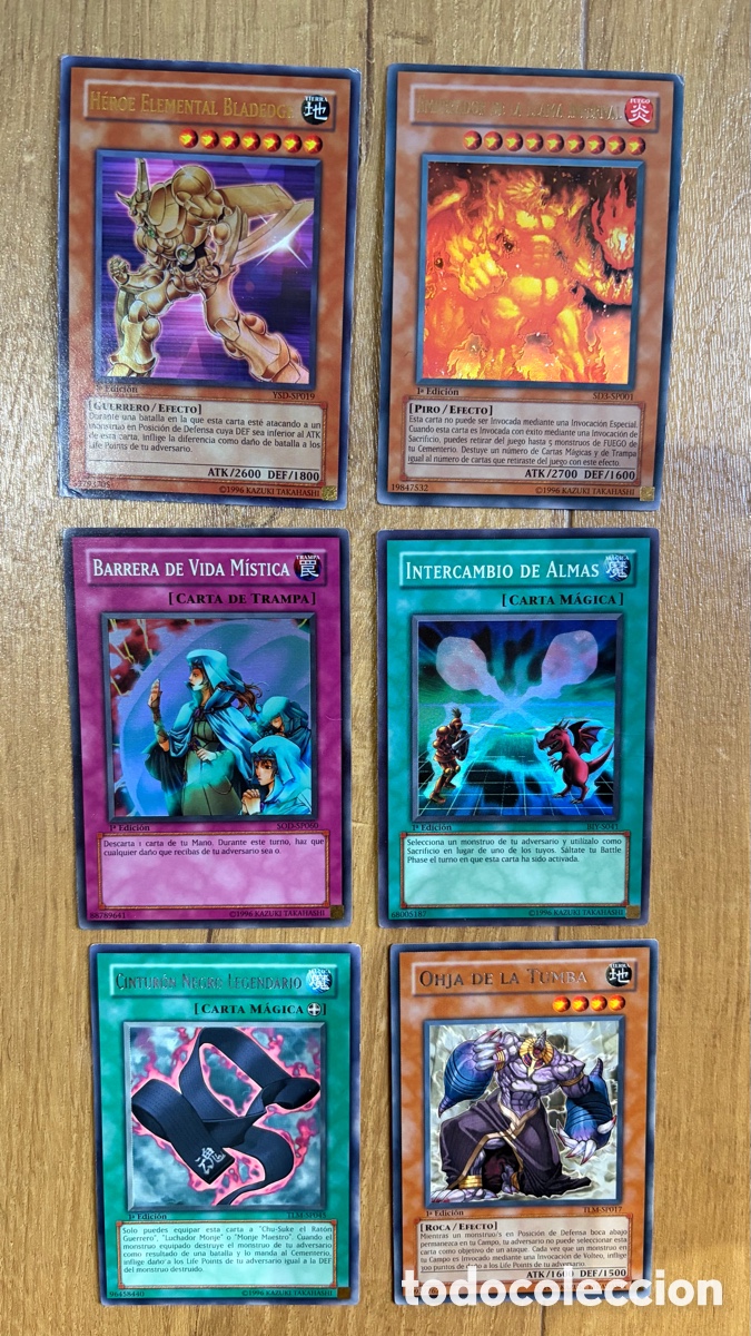 Coleccionismo cromos antiguos: Lote cartas Yu-Gi-Oh! raras y hologr&aacute;ficas antiguas - espa&ntilde;ol