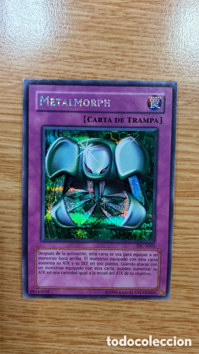 Coleccionismo cromos antiguos: Carta &ldquo;Metalmorph&rdquo; Yu-Gi-Oh! C&oacute;digo TSC-S003, promo.