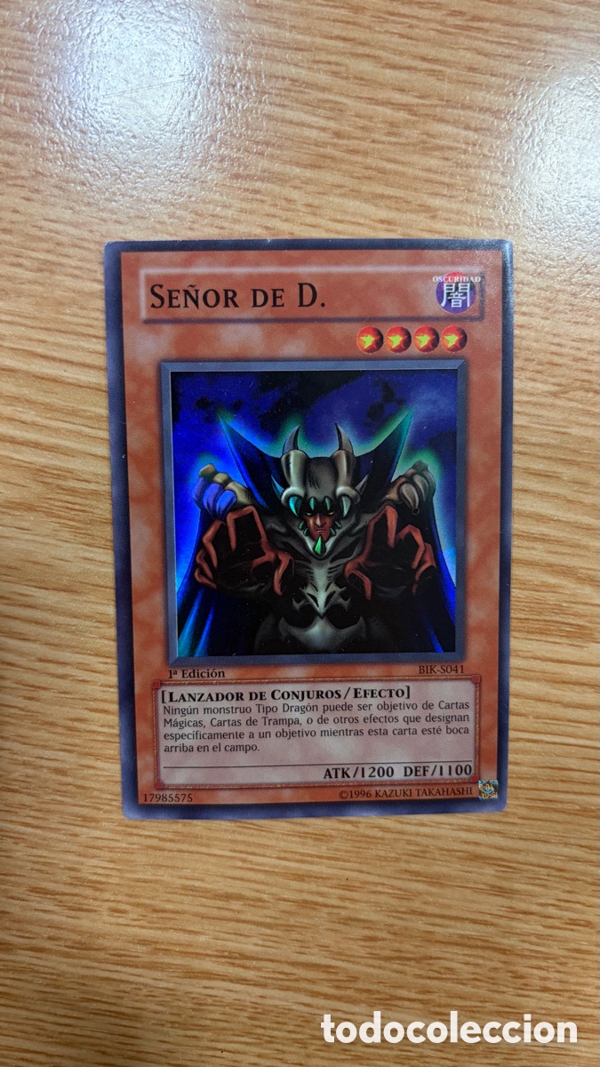 Coleccionismo cromos antiguos: Carta &ldquo;Se&ntilde;or de D.&rdquo; Yu-Gi-Oh! C&oacute;digo BIK-S041, 1&ordf; edici&oacute;n