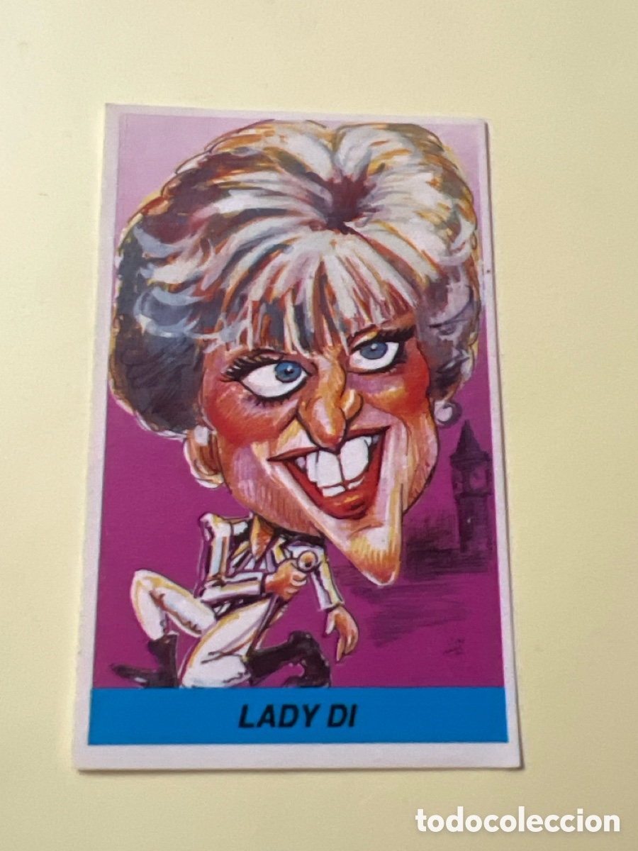 Coleccionismo cromos antiguos: E208. N&ordm; 51 LADY DI - CARICATURAS EDITORIAL MILANO 1992 - CROMO SIN PEGAR -
