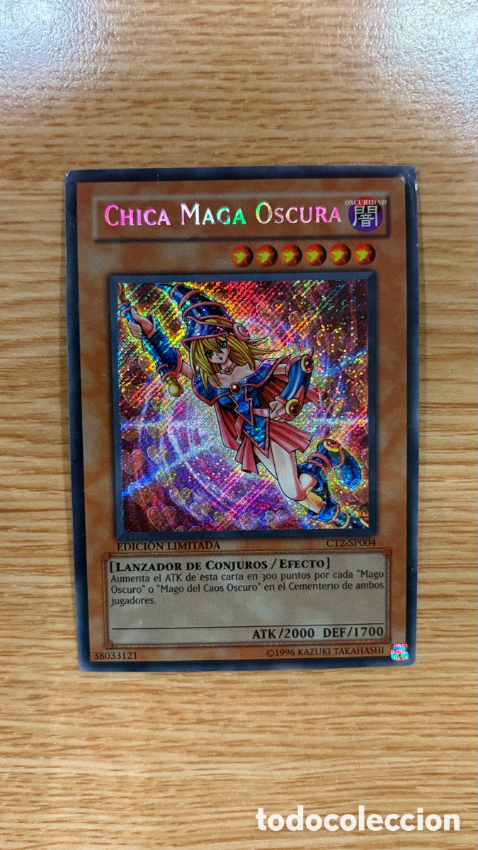 Coleccionismo cromos antiguos: Carta &ldquo;Chica Maga Oscura&rdquo; Yu-Gi-Oh! C&oacute;digo CT2-SP004, edici&oacute;n limitada.