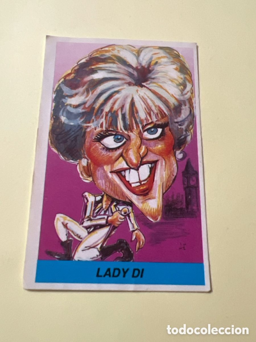 Coleccionismo cromos antiguos: E203. E208. N&ordm; 51 LADY DI - CARICATURAS EDITORIAL MILANO 1992 - CROMO SIN PEGAR -