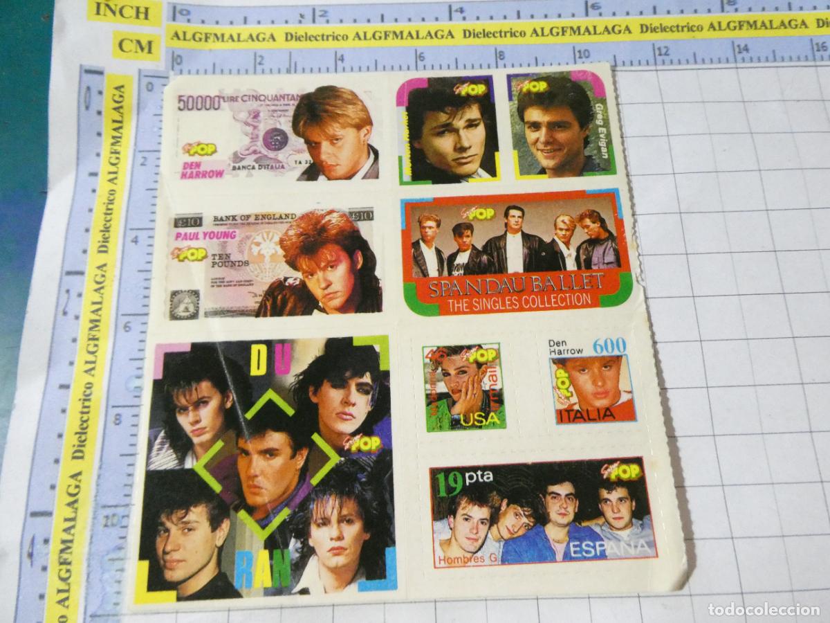 Coleccionismo cromos antiguos: CROMOS PEGATINAS SUPER POP. CANTANTES M&Uacute;SICA. SPANDAU BALLET, DURAN DURAN, HOMBRES G. 225