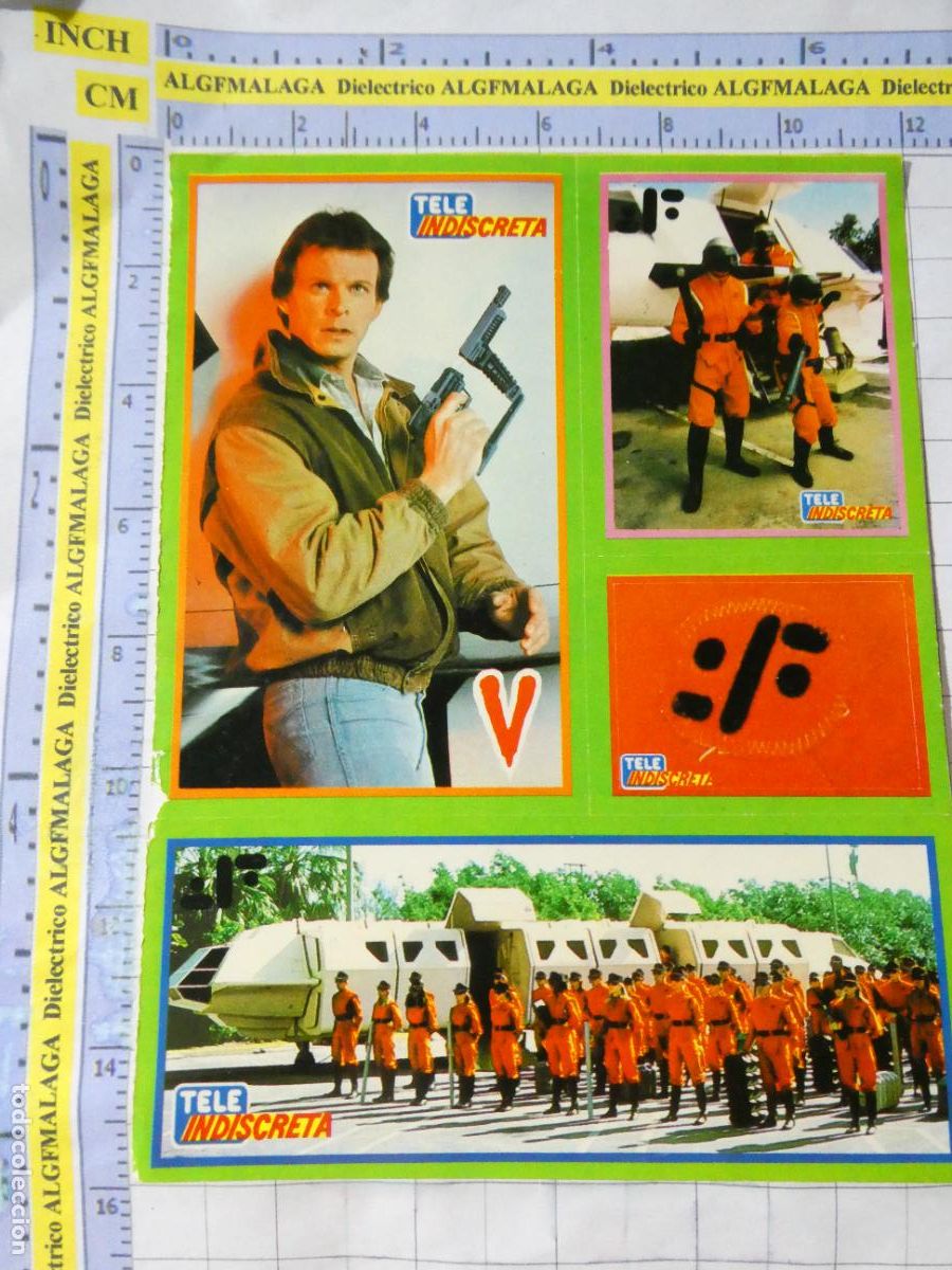 Coleccionismo cromos antiguos: CROMOS PEGATINAS TELE INDISCRETA. SERIE TV V INVASI&Oacute;N EXTRATERRESTRE. 237