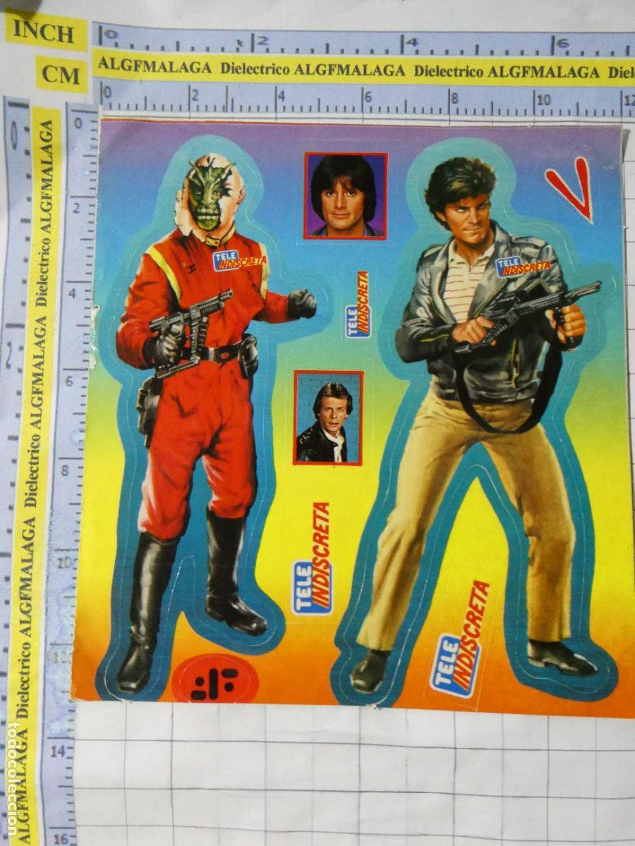 Coleccionismo cromos antiguos: CROMOS PEGATINAS TELE INDISCRETA. SERIE TV V INVASI&Oacute;N EXTRATERRESTRE. 241