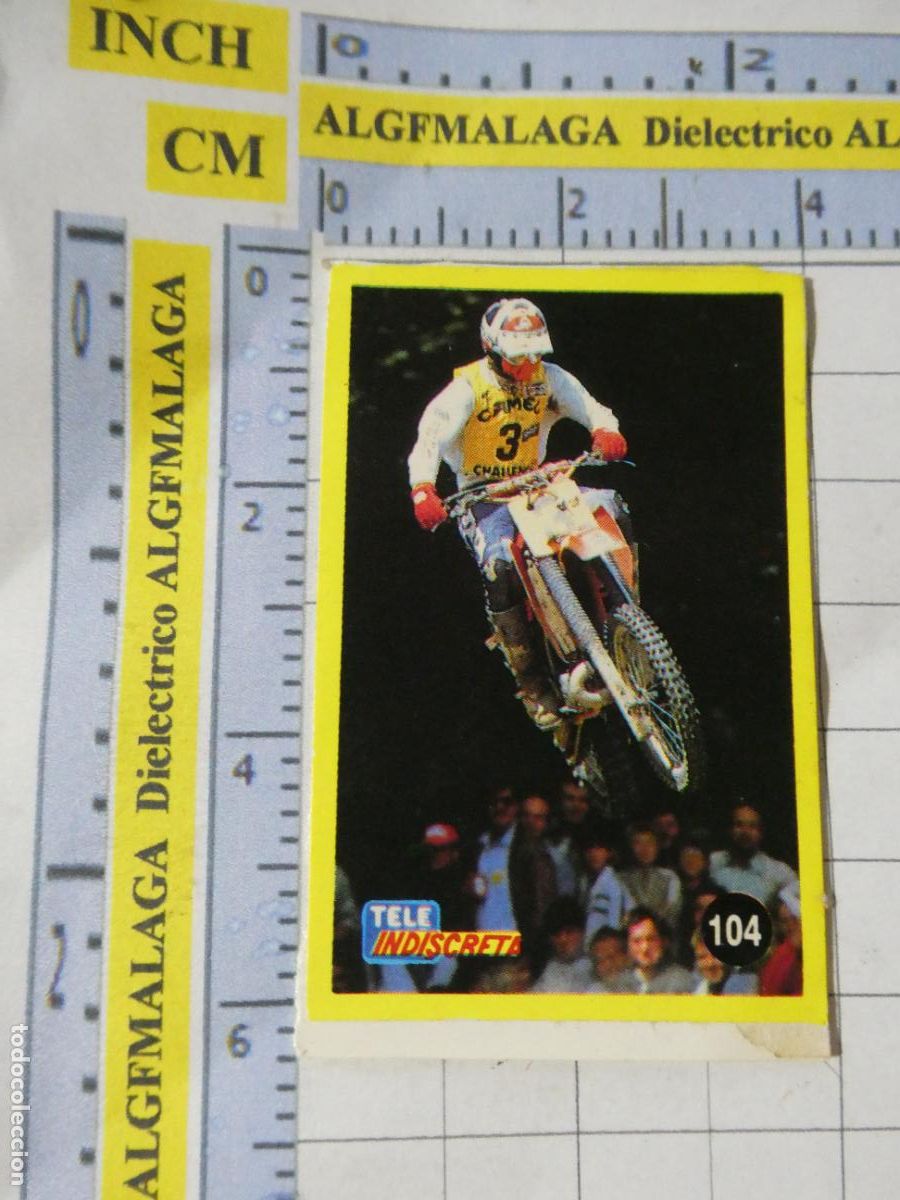 Coleccionismo cromos antiguos: CROMOS PEGATINAS TELE INDISCRETA. 104 MOTO CROSS. 245