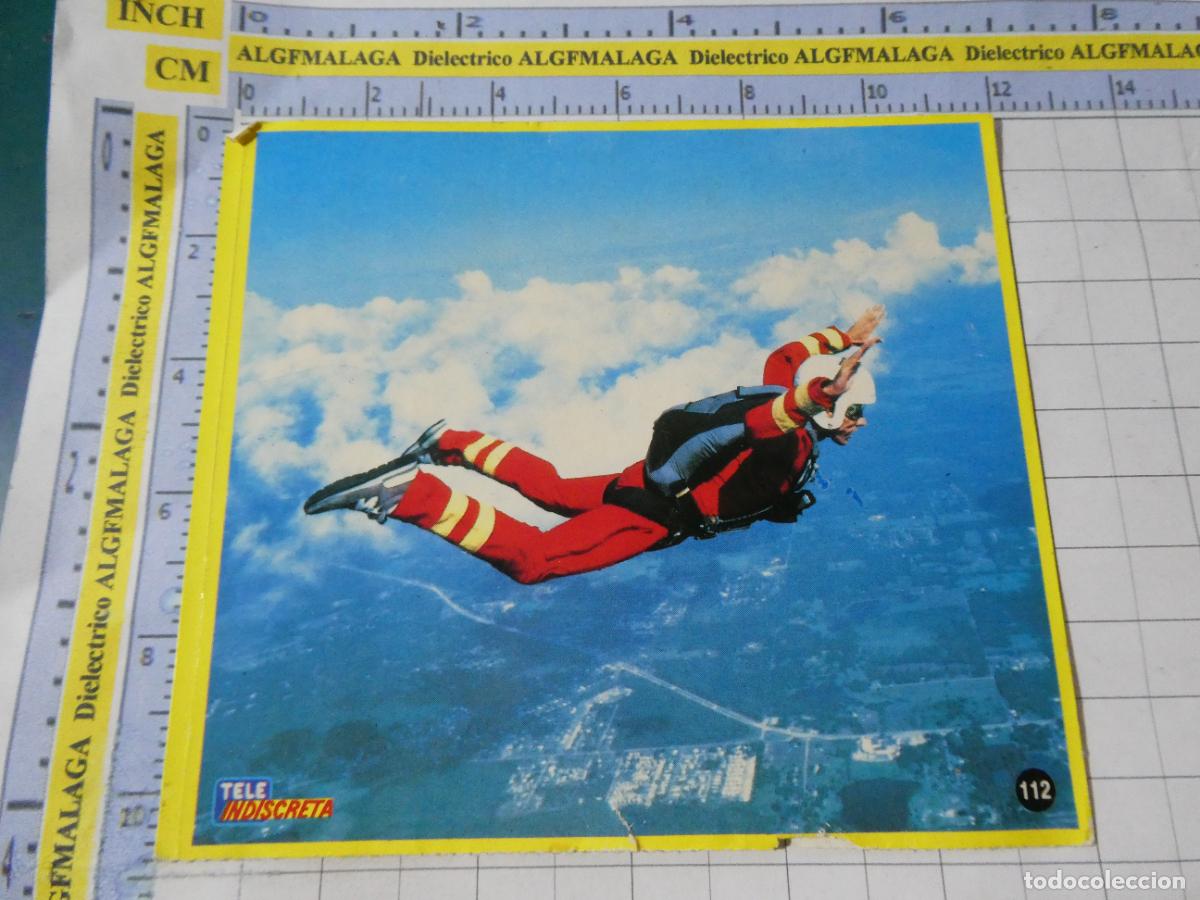 Coleccionismo cromos antiguos: CROMOS PEGATINAS TELE INDISCRETA. 112 PARACAIDISMO. 249