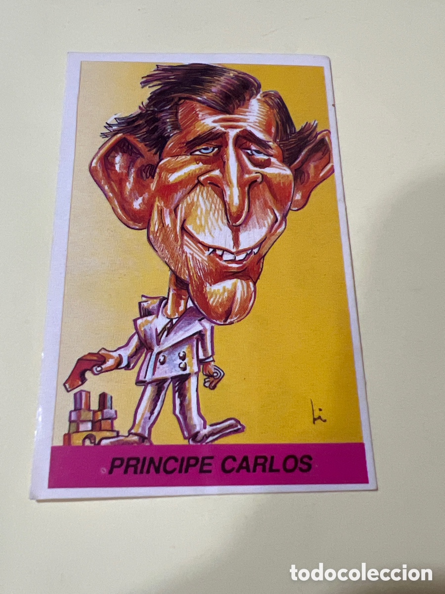 Coleccionismo cromos antiguos: E244. 50 PRINCIPE CARLOS - CARICATURAS EDITORIAL MILANO 1992 - CROMO SIN PEGAR -