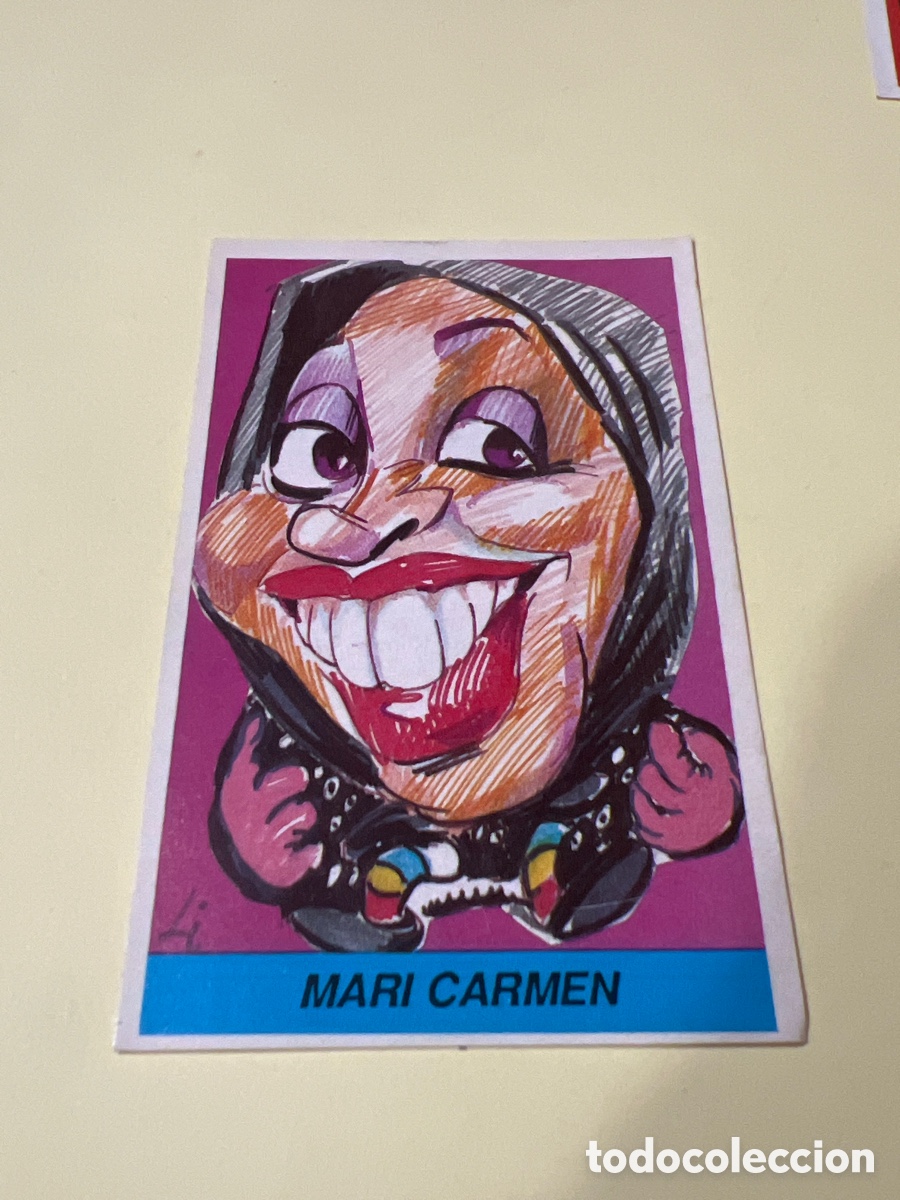 Coleccionismo cromos antiguos: E245. 108 CARICATURAS EDITORIAL MILANO - MARI CARMEN -- SIN PEGAR 92 1992