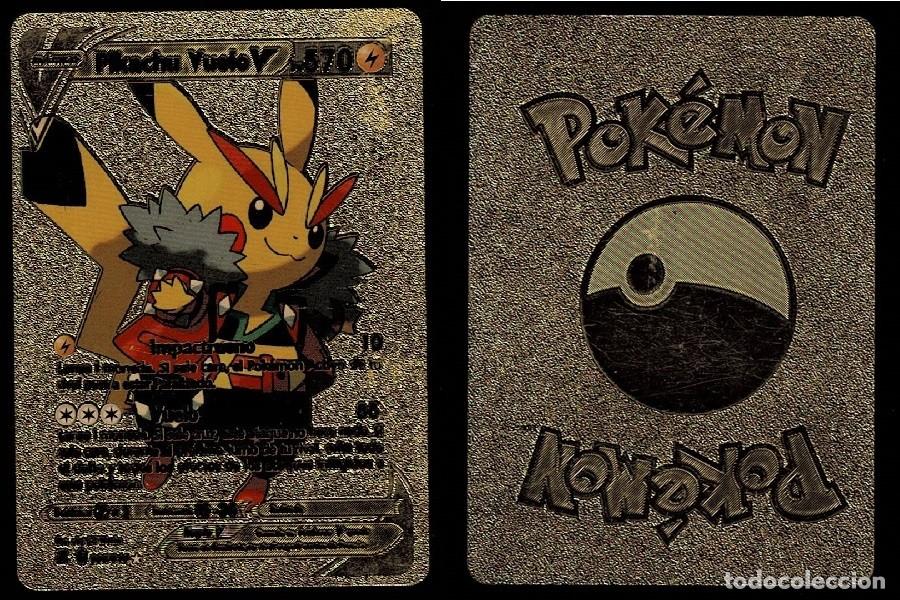 Coleccionismo cromos antiguos: Cromo POKEMON DORADO PIKACHU VUELO V ps 570