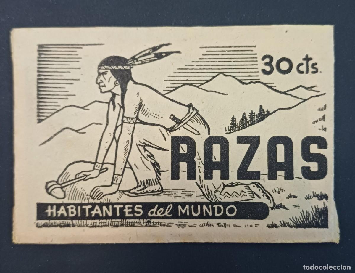 Coleccionismo cromos antiguos: SOBRE CROMOS RAZAS HABITANTES DEL MUNDO, FERCA, PERFECTO ESTADO