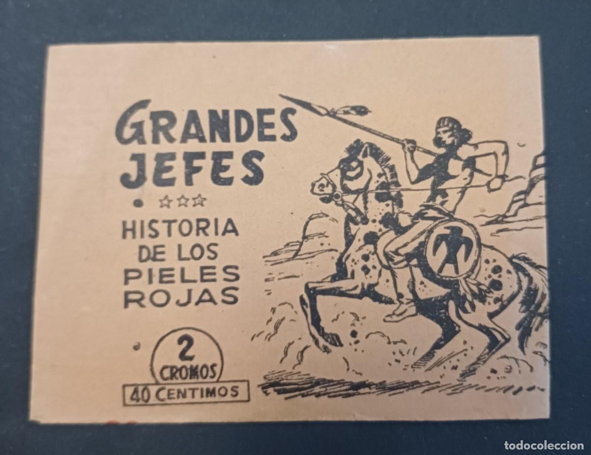 Coleccionismo cromos antiguos: SOBRE DE CROMOS SIN ABRIR,GRANDES JEFES ,HISTORIA DE LOS PIELES ROJAS, FERMA, PERFECTO ESTADO