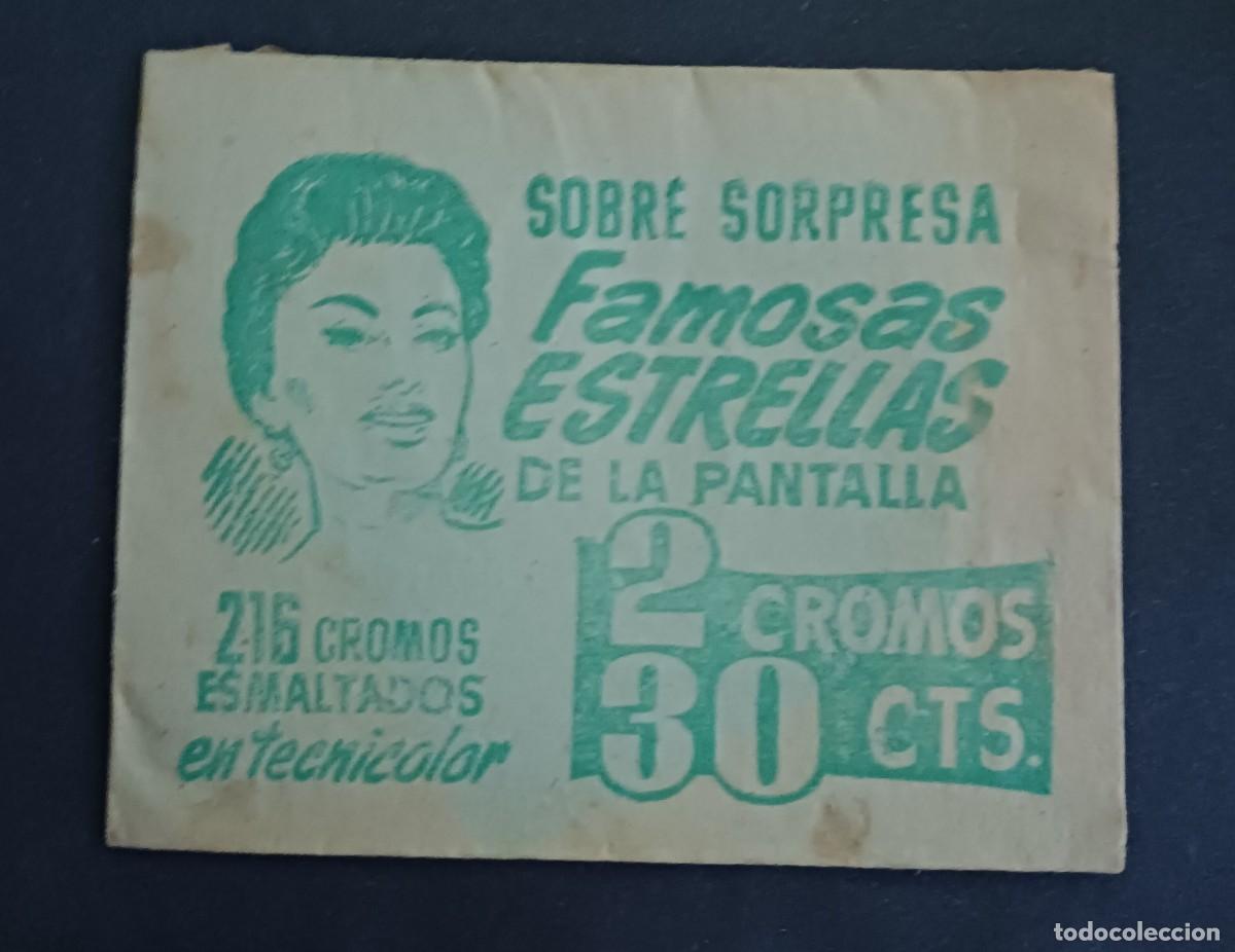 Coleccionismo cromos antiguos: SOBRE SORPRESA FAMOSAS ESTRELLAS DE LA PANTALLA, BRUGUERA, SIN ABRIR, MUY DIFICIL