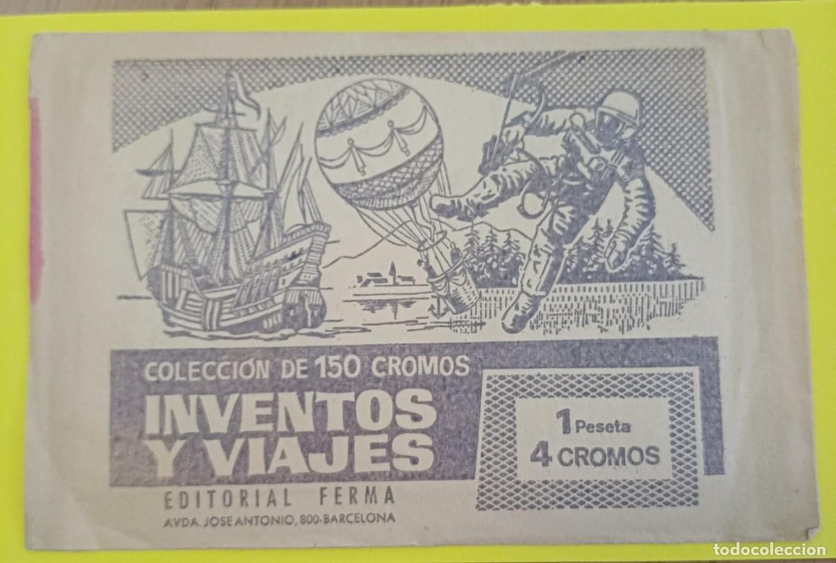 Collezionismo Figurine antiche: SOBRE DE CROMOS SIN ABRIR, INVENTOS Y VIAJES, FERMA, PERFECTO ESTADO