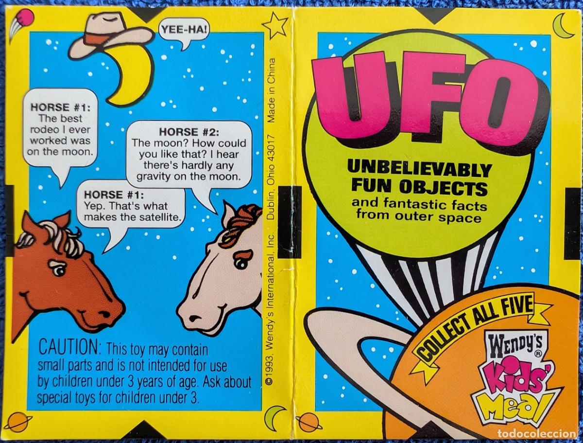 Coleccionismo cromos antiguos: UFO: Unbelievably Fun Objects and fantastic facts from outer space - Wendy's (1993)