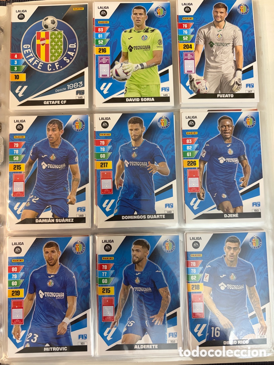 Coleccionismo cromos antiguos: GETAFE ADRENALYN 2023 2024 23 34 EQUIPO COMPLETO PANINI