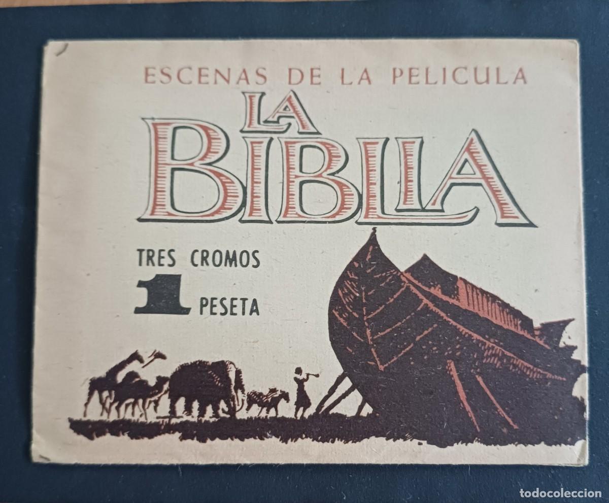 Coleccionismo cromos antiguos: SOBRE DE CROMOS SIN ABRIR, LA BIBLIA, IBERO MUNDIAL EDICIONES, PERFECTO ESTADO