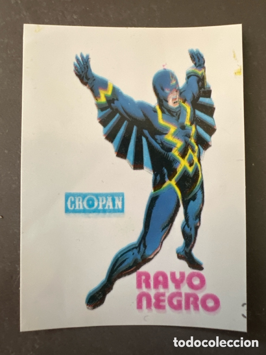 Coleccionismo cromos antiguos: CROMO CROPAN DESCUBRE A TUS H&Eacute;ROES N&Uacute;MERO 31 RAYO NEGRO. SIN PEGAR NUNCA PEGADO