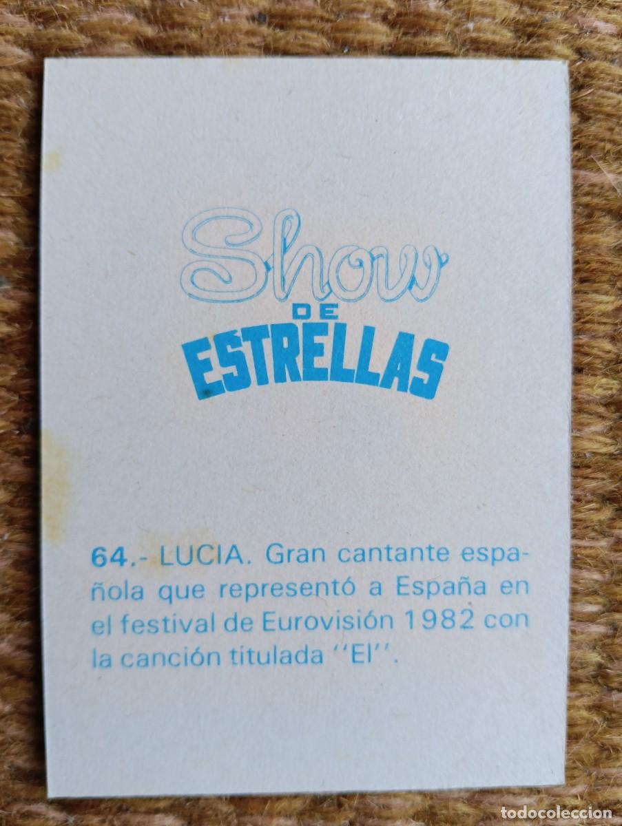 Coleccionismo cromos antiguos: show de estrellas - n&ordm; 64 - LUCIA - Foto 2